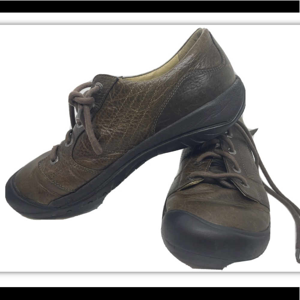 Keen Presidio Brown Leather Casual Men Sneakers